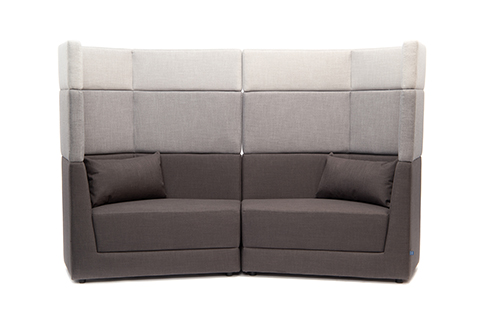 Модульный диван двухместный Element h.1380 с высокой спинкой